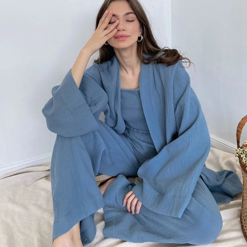 Pijama Kimono Calça e Casaco