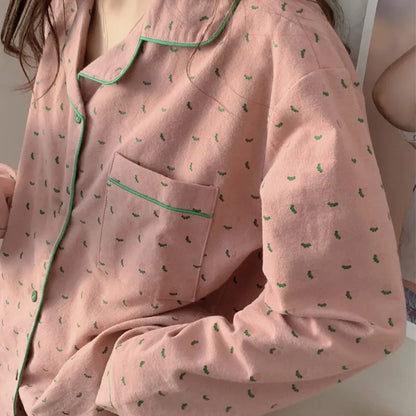 Conjunto Pijama Vintage Calça e Blusa